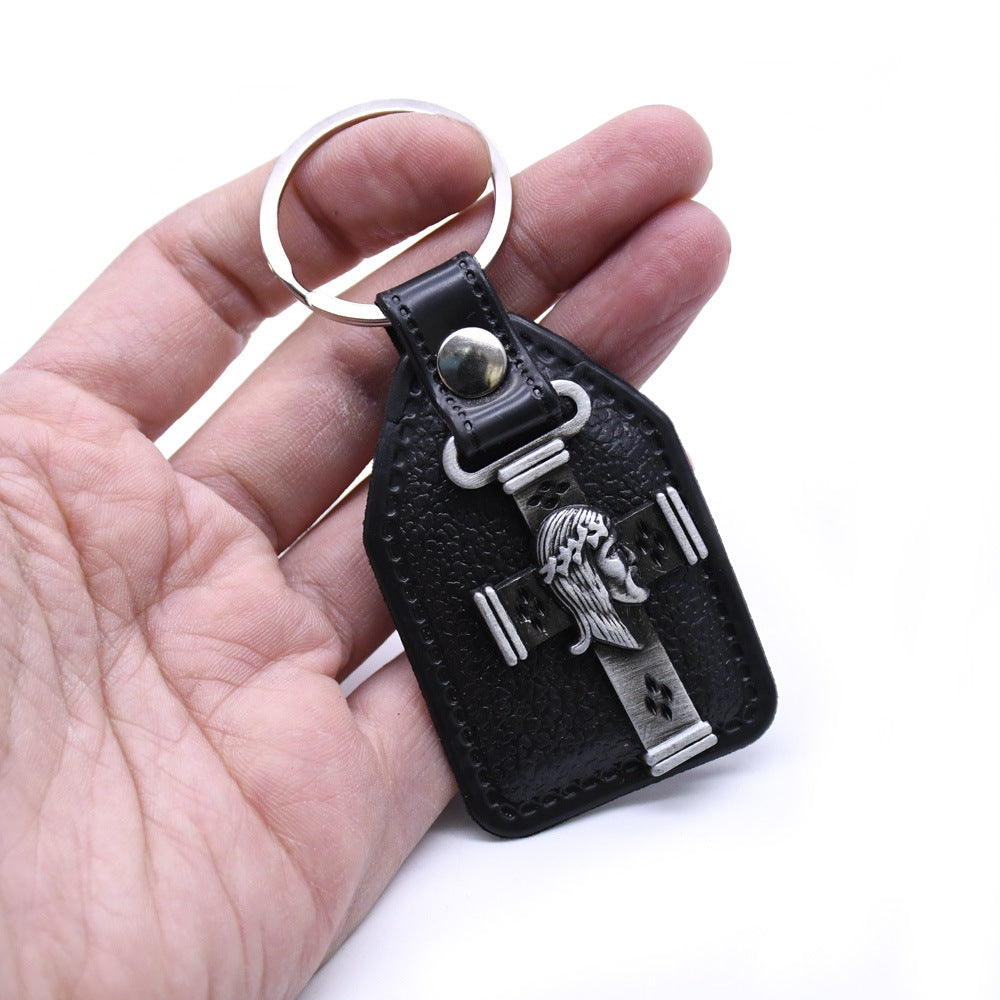 Wholesale Cross Leather Keychain